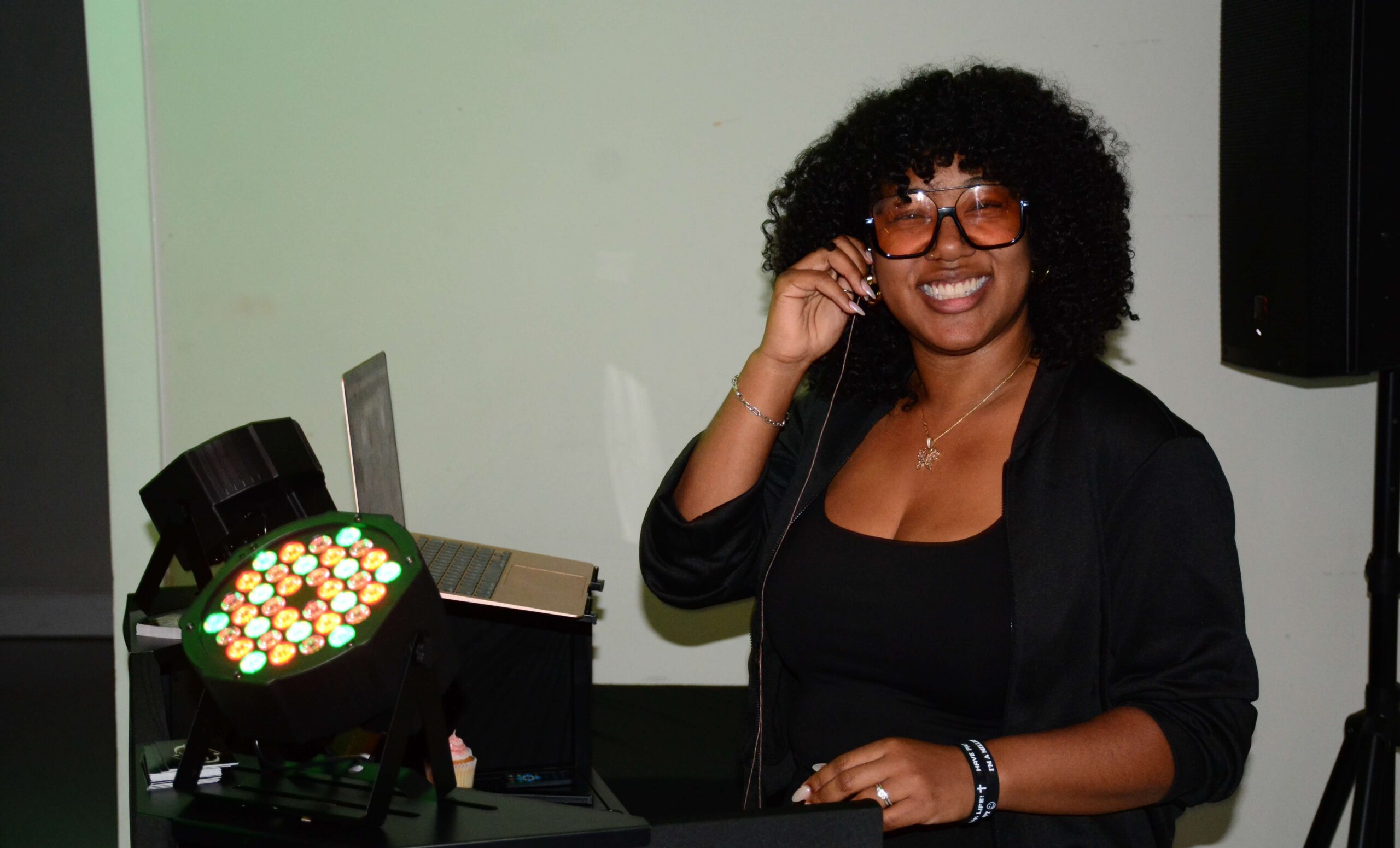 DJ Honey Nova performing at an elevated event
